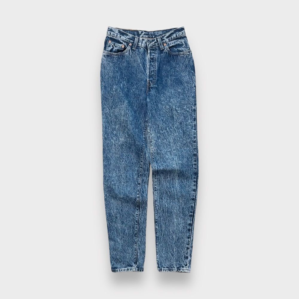 Vtg 80s 90s Levi's 501 XX Acid Wash Jeans, Button Fly, USA Made, 26 x 31 501xx